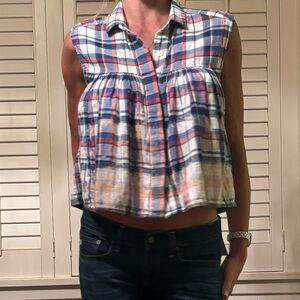 SEA New York plaid top